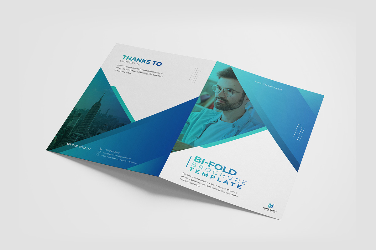 Minimal Business Bifold Brochure, a Brochure Template by astutedesign11 (Photo 2 of 3)