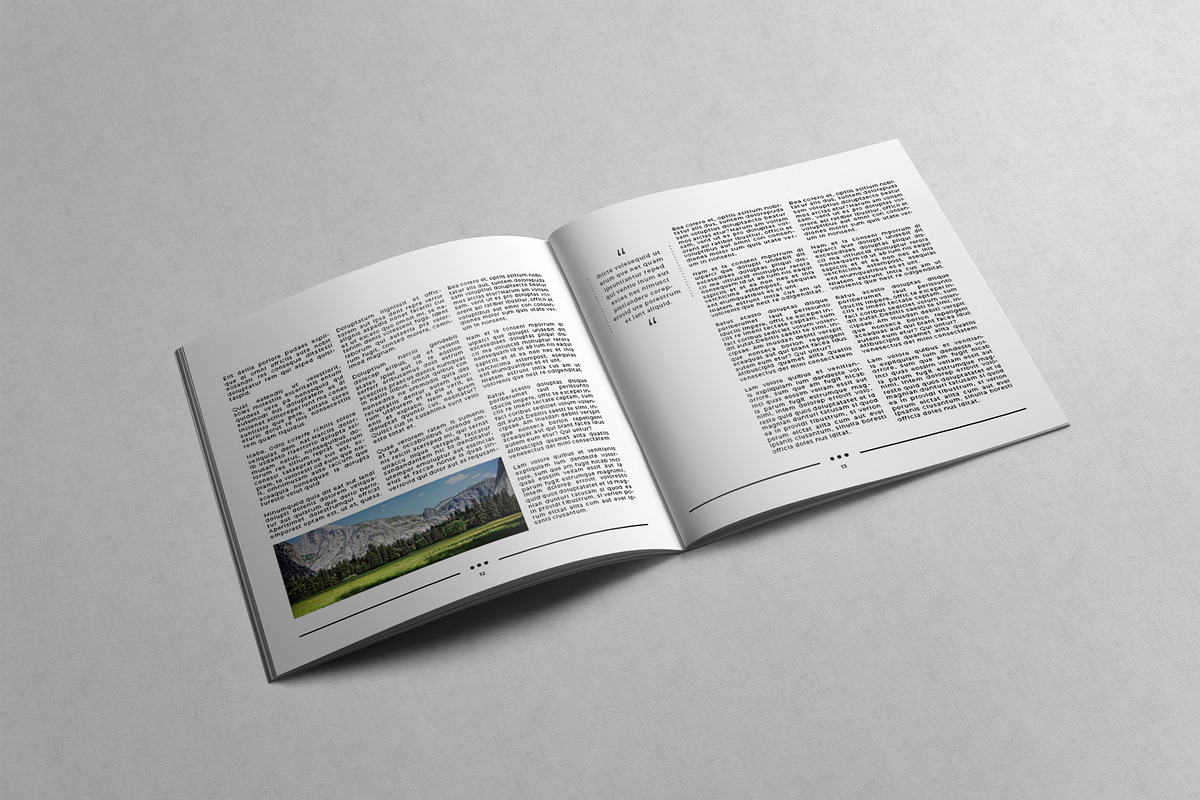 Minimal Square Magazine Template VI, a Magazine Template by Uloel Design (Photo 6 of 12)