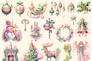 Big christmas  watercolour clipart, a Decorative Illustration by Hello My Print (Thumbnail 2 of 11)