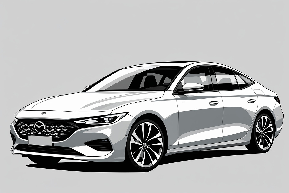 Modern Sports Sedan Vector Set, an Illustration by Gfx_Store (Photo 3 of 8)
