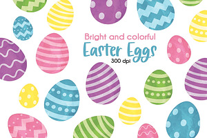 Easter Eggs Pastel Clipart Bundle, a Seasonal Illustration by SugarPickle Clip Art