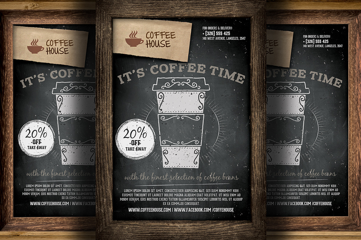 Coffee Shop Promotion Flyer Template, a Flyer Template by Hotpin