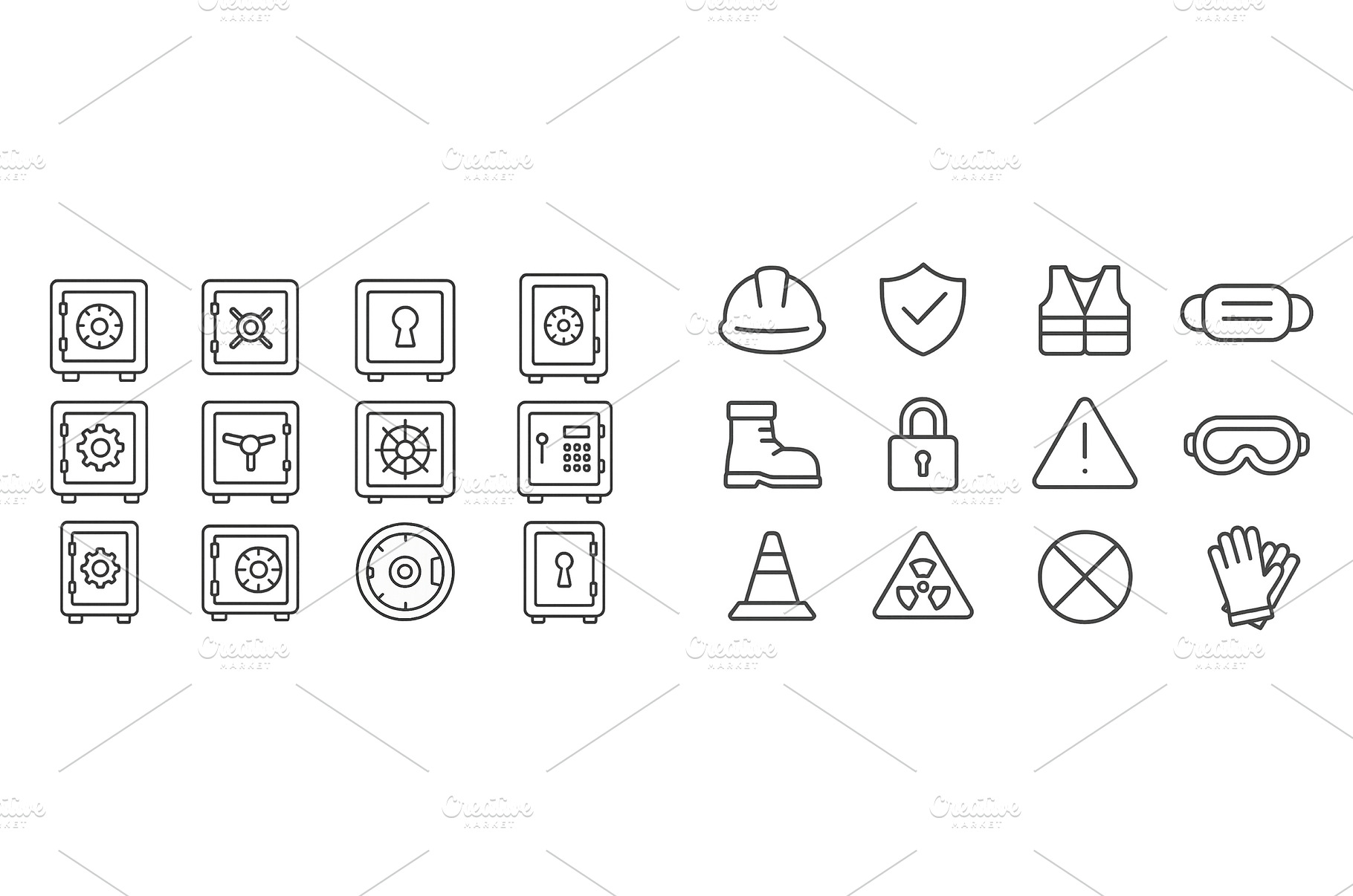 Icons representing security, an Industrial Photo by ZinetroN