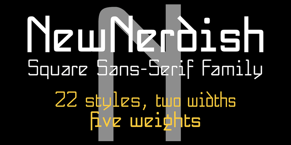 NewNerdish, a Sans Serif Font by Ingrimayne Type (Photo 1 of 11)