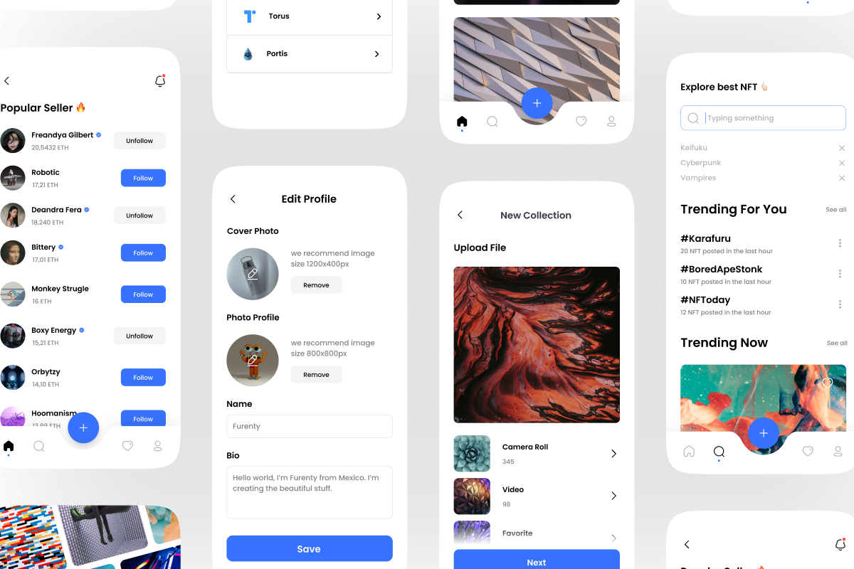 Auctis - NFT Marketplace UI KIT, a Device Mockup by Odama (Photo 4 of 5)