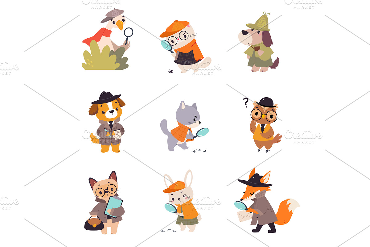 Animal Detective Character, an Animal Illustration by TopVectors