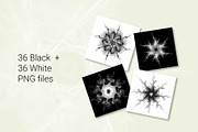 Snowflakes photoshop brush, a Brush Add-On by Olga Basheva (Thumbnail 3 of 7)