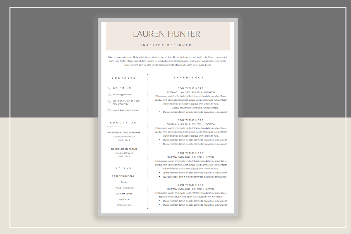 B U N D L E • 10 Resume Templates, a Resume Template by ResumeStudio (Photo 8 of 12)