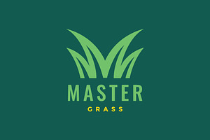 letter m with grass green logo, a Branding & Logo Template by devastd