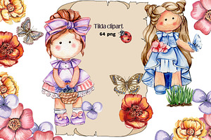 CUTE DOLL TILDA Clipart