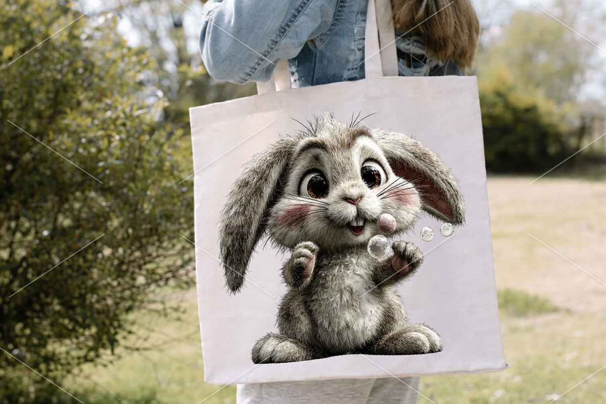 Whimsical Easter Bunny Clipart PNG, a Seasonal Illustration by Canvas Craft (Photo 5 of 7)