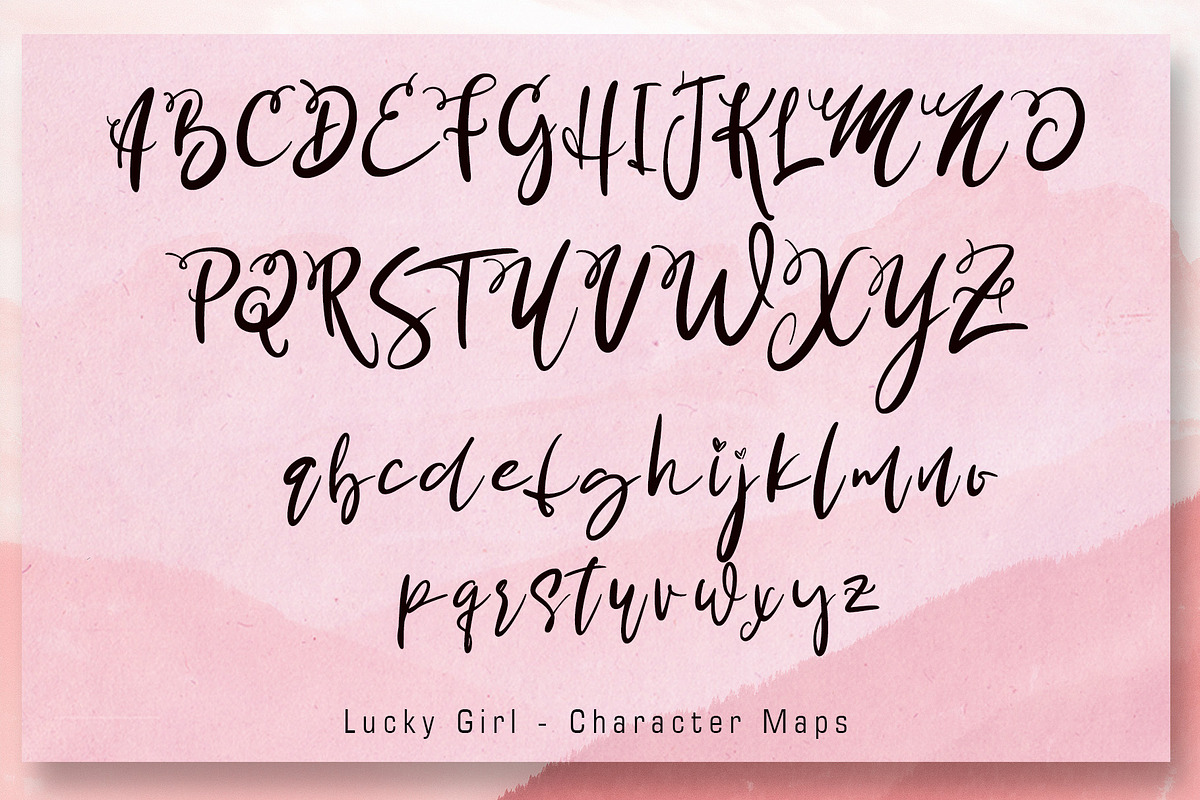 Lucky Girl  Cutes Script Font, a Script Font by Aldedesign (Photo 5 of 7)