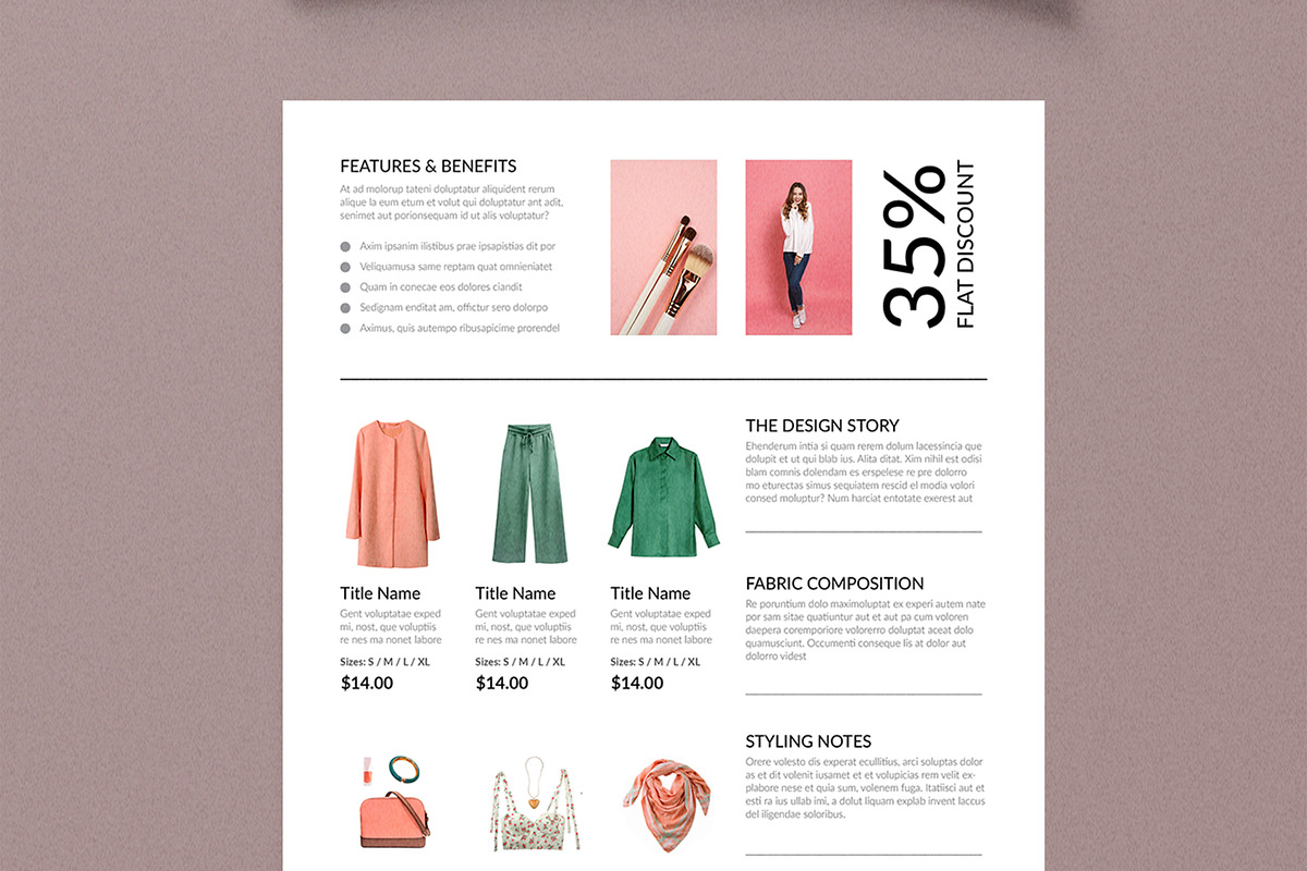 Fashion Catalog Template, a Flyer Template by MightyDesign (Photo 4 of 8)