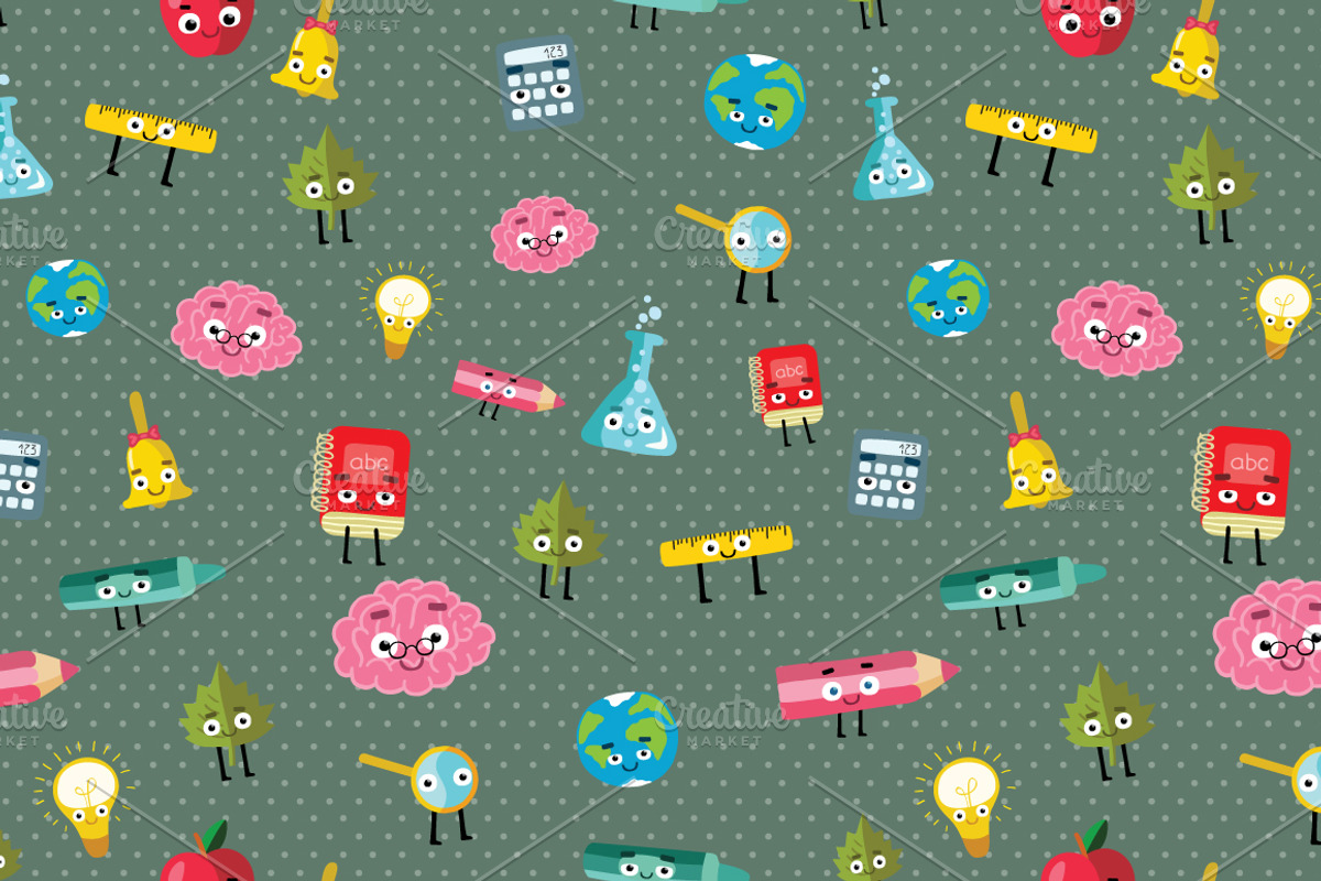 Cute School set, an Education Illustration by kostolom3ooo (Photo 3 of 5)