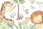 SAFARI ANIMALS. Watercolor set, an Animal Illustration by OlliArtDesign (Thumbnail 6 of 9)