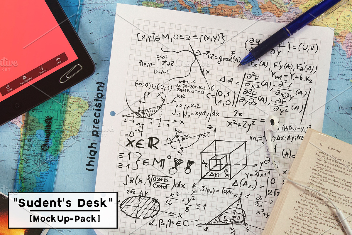 student's desk [MockUp Pack], a Presentation Template by The Drone Shop (Photo 5 of 5)