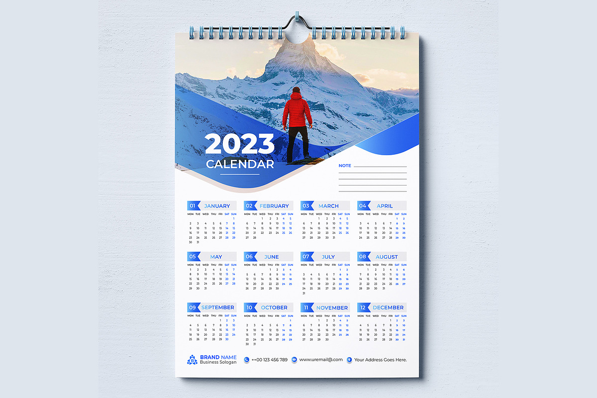 Corporate wall calendar 2023, a Templates & Theme by pixelcreatx (Photo 2 of 4)