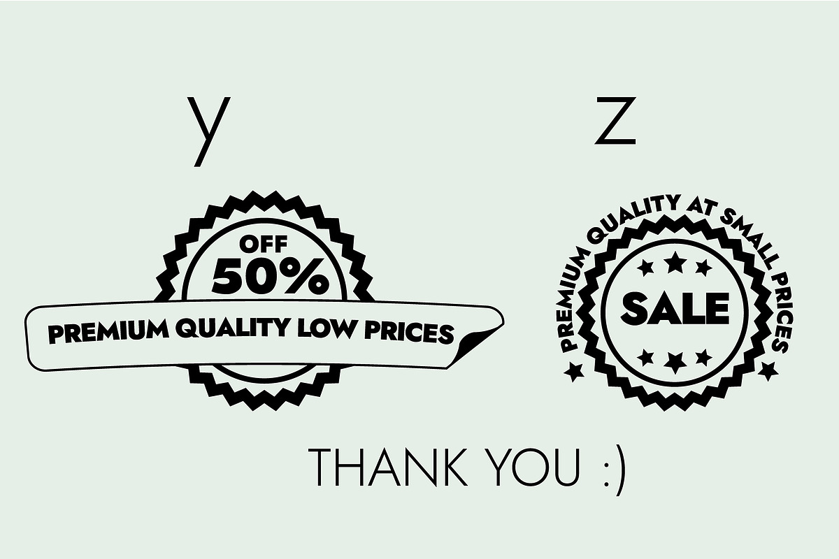 Sales Special Offers Dingbats Font, a Symbol Font by Minimalartstudio (Photo 5 of 7)