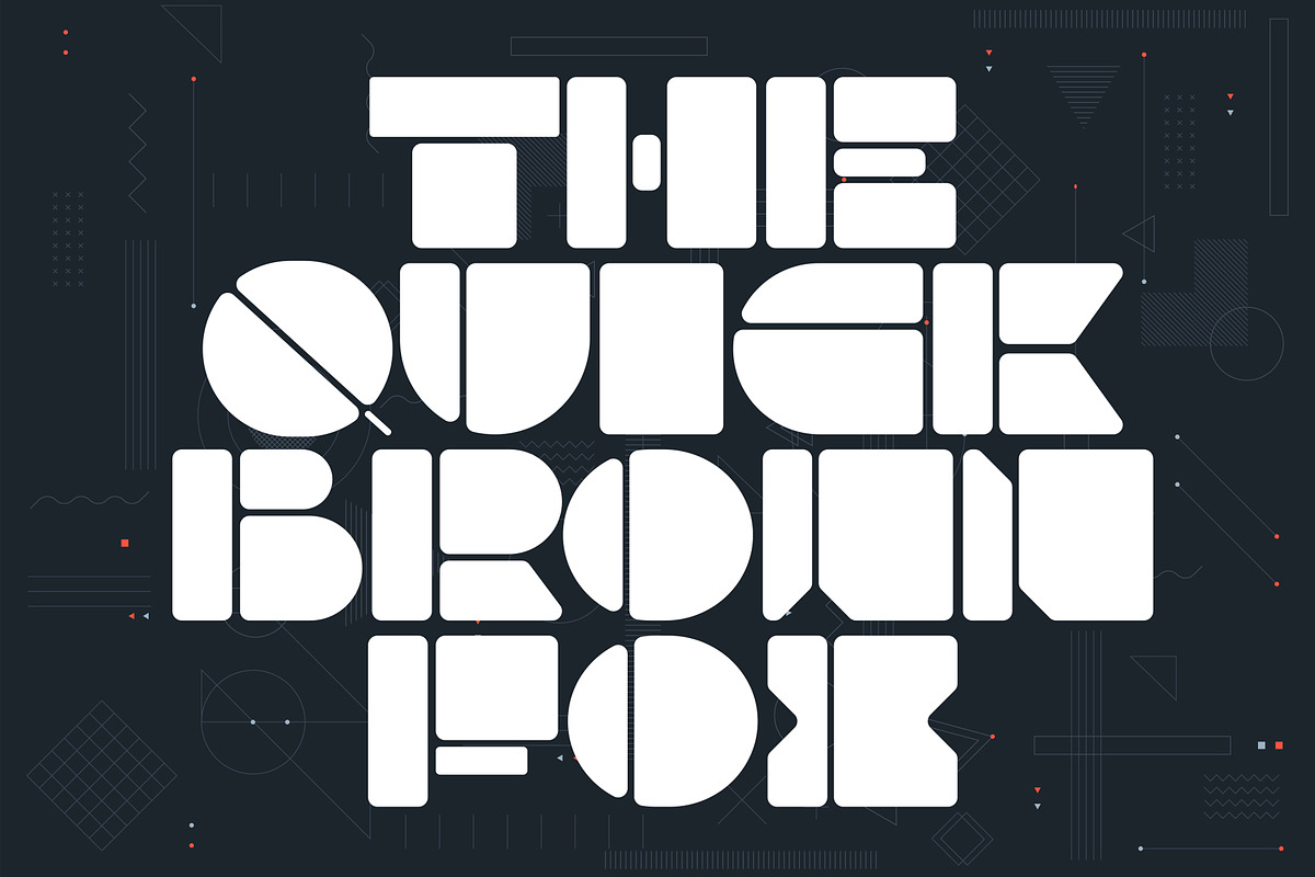 Quo Duo-Geometric display typeface preview 3