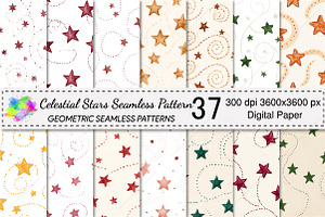 Celestial Stars Seamless Pattern, a Pattern Graphic by Canvas Craft