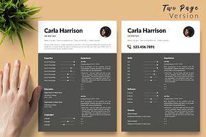 Modern Resume Template / CV - Carla