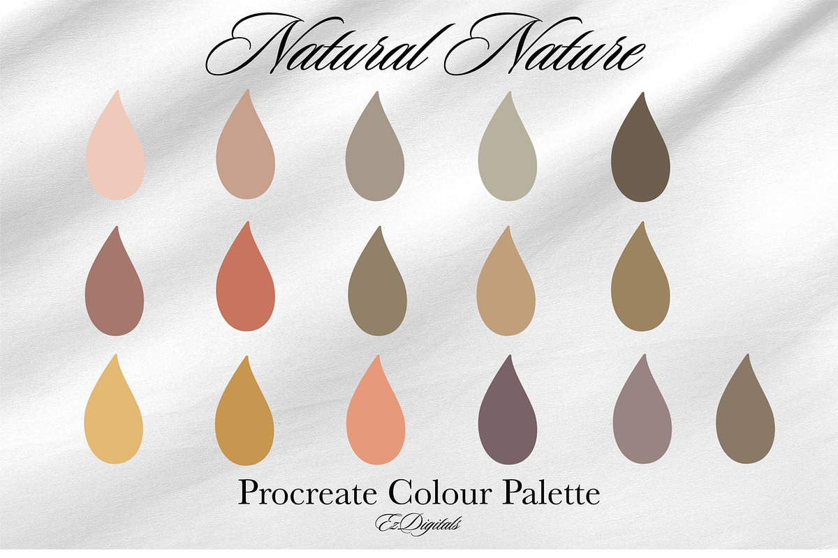 Procreate Palette Natural Nature, a Palette Add-On by EzDigitals