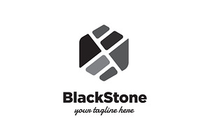 brick black stone logo design, a Branding & Logo Template by funpixel