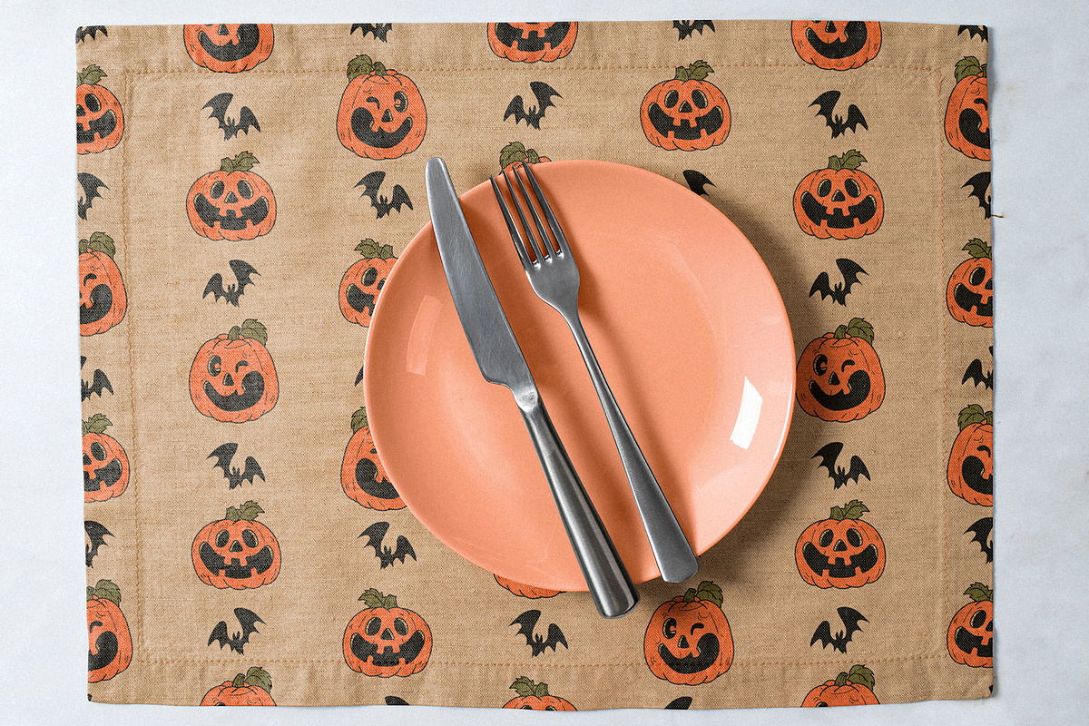Retro Halloween Patterns & Elements, a Pattern Graphic by Kokoshka (Photo 7 of 9)