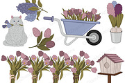 Flower Bouquet Clipart Set, a Seasonal Illustration by GlamArtZhanna (Thumbnail 4 of 5)