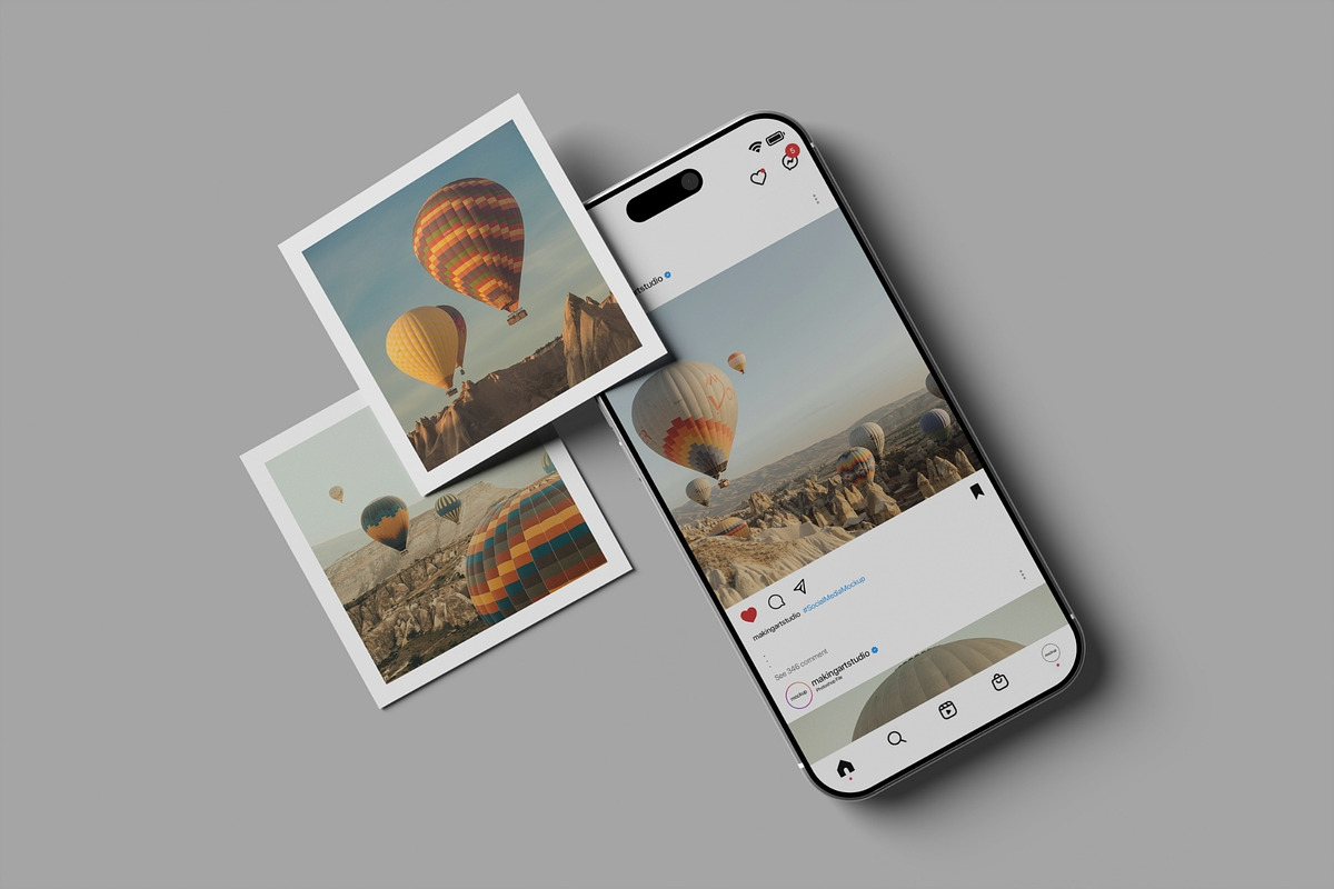 Realistic Social Media Mockup PSD, an Advertising Mockup by MA-KING_ART (Photo 5 of 5)
