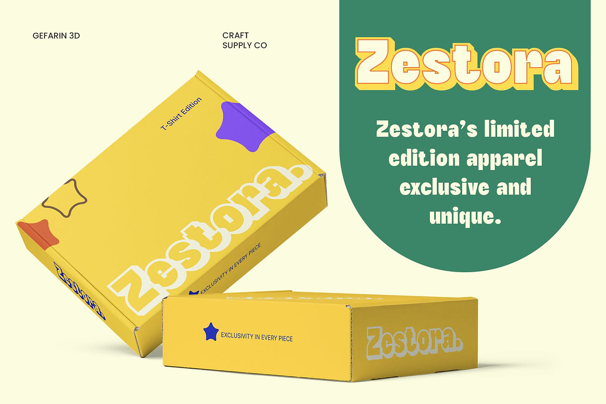 Gefarin 3D, a Sans Serif Font by Craft Supply Co. (Photo 5 of 8)