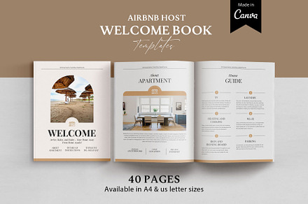 Airbnb Welcome book template CANVA