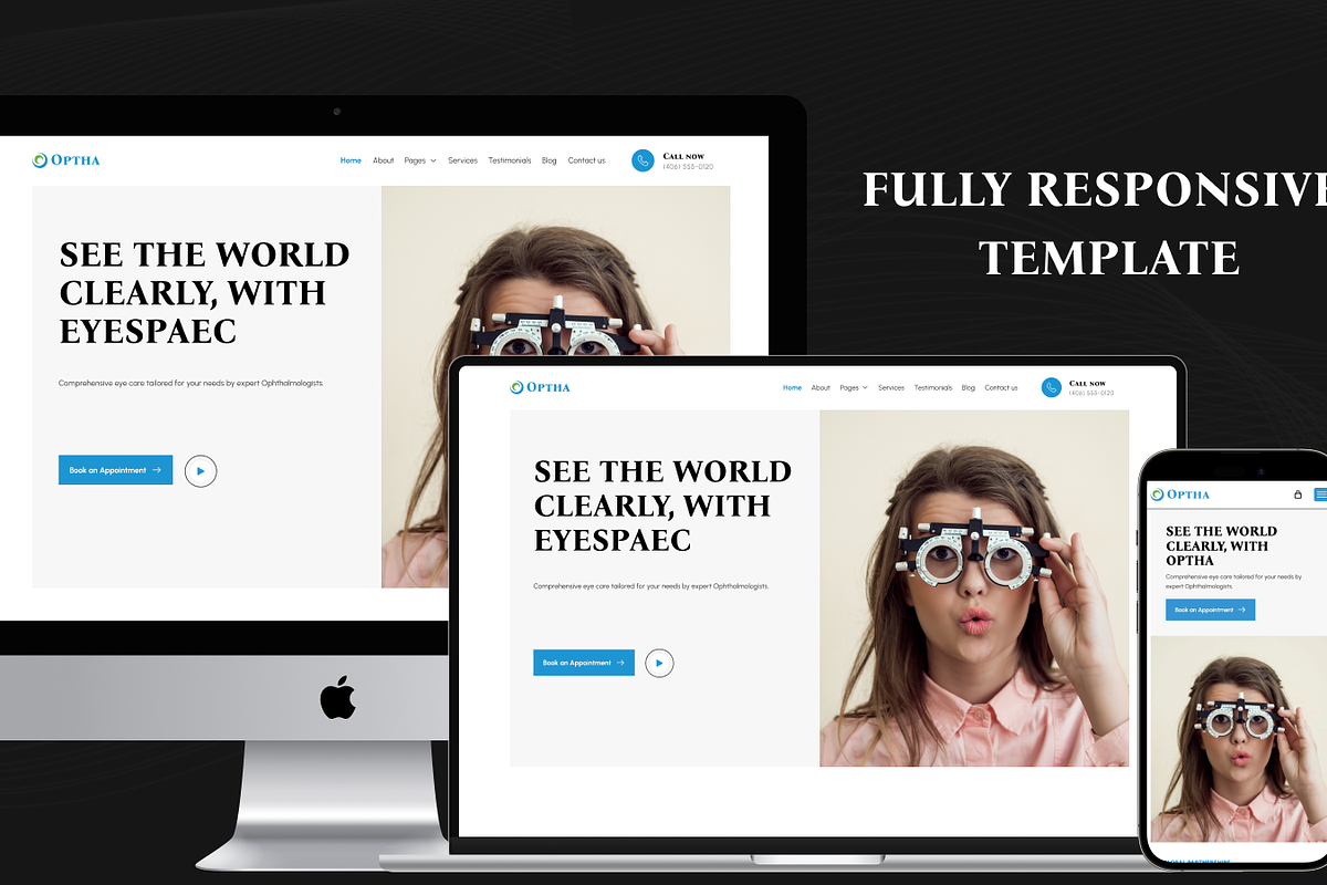 OPTHA - Eye Care Website Template, a HTML Template by TNCFlow (Photo 2 of 4)