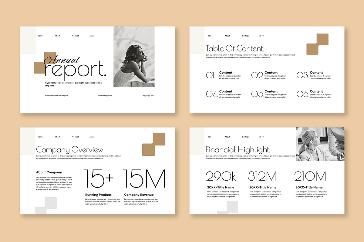Minimal Annual Report Presentation, a Presentation Template by Mighty-Slide (Photo 2 of 6)