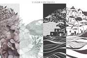 Hand Drawn Mediterranean Wallpaper, a Wallpaper Graphic by Nature.Of.Kate (Thumbnail 3 of 13)