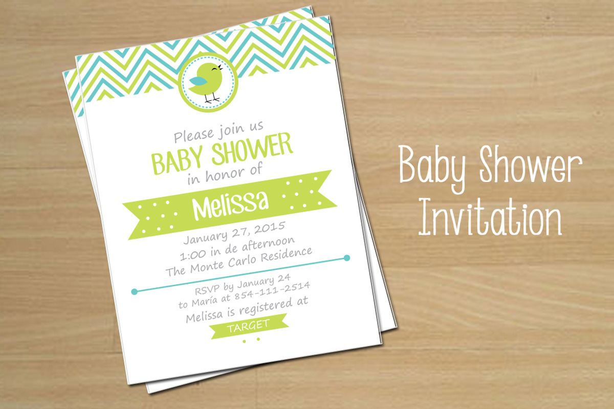 Baby Shower Invitation, an Invitation Template by Pegaconleche Papercute (Photo 1 of 2)