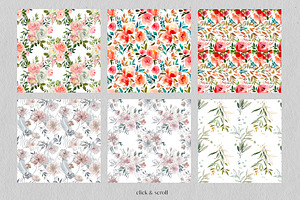 Seamless Floral Patterns Bundle