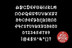 FUN BONE FONT A Halloween Font