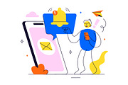10 Notification System Illustration, a Technology Illustration by denayunebgt (Thumbnail 4 of 4)