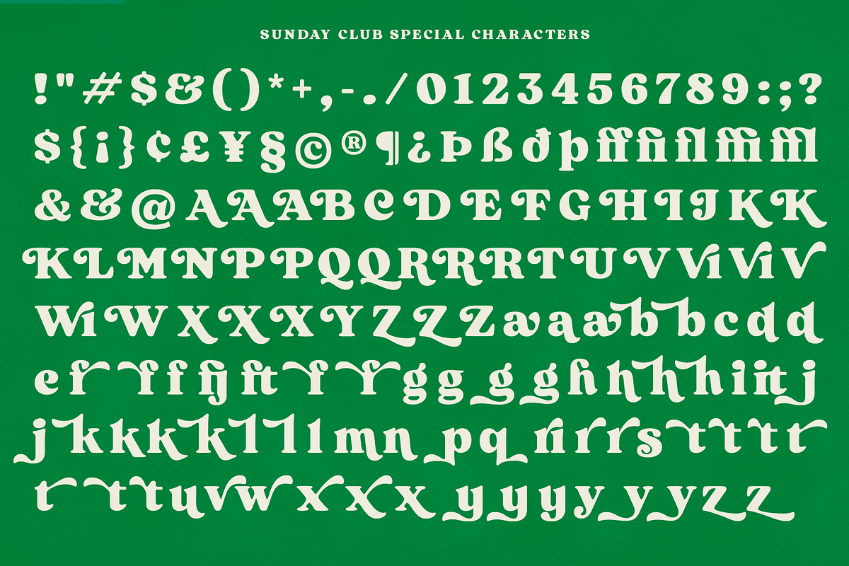 Sunday Club - Retro Serif, a Serif Font by Fenotype (Photo 12 of 15)