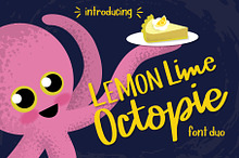 Lemon Lime Octopie Font Duo