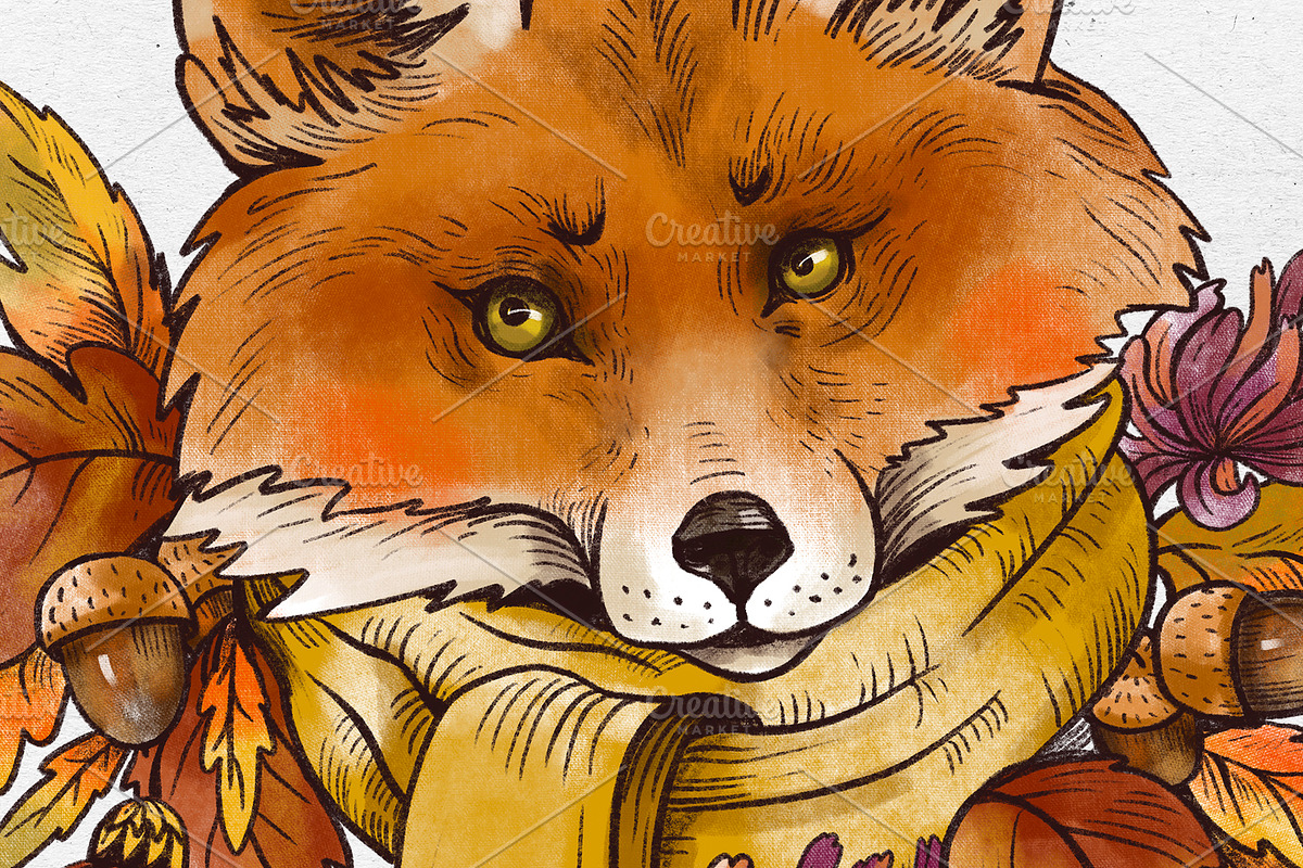 Fall animals clipart, an Animal Illustration by Belusuab (Photo 3 of 10)