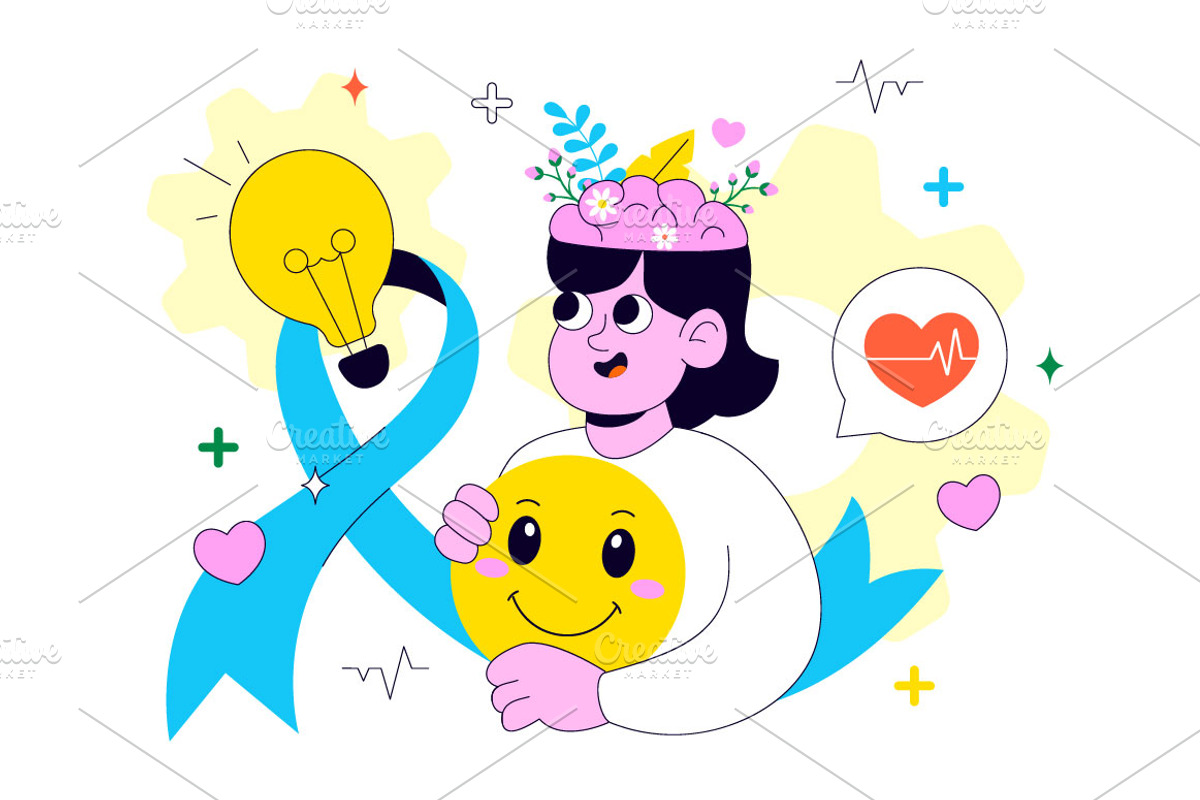 10 World Mental Health Day, a Healthcare Illustration by denayunebgt (Photo 4 of 4)