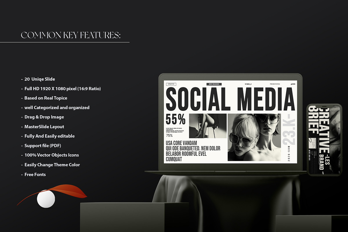 CREATIVE BRIEF PRESENTATION TEMPLATE, a Presentation Template by Aura Agency (Photo 2 of 10)