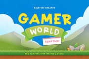 Gamer World - Fun Font Duo, a Sans Serif Font by Bale Type (Thumbnail 1 of 9)