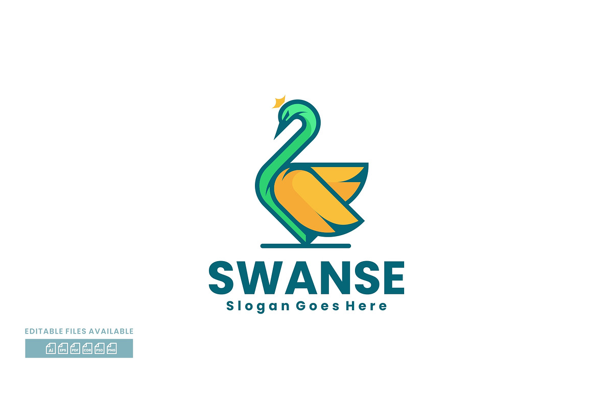 Swan Simple Mascot Logo, a Branding & Logo Template by ivan_artnivora