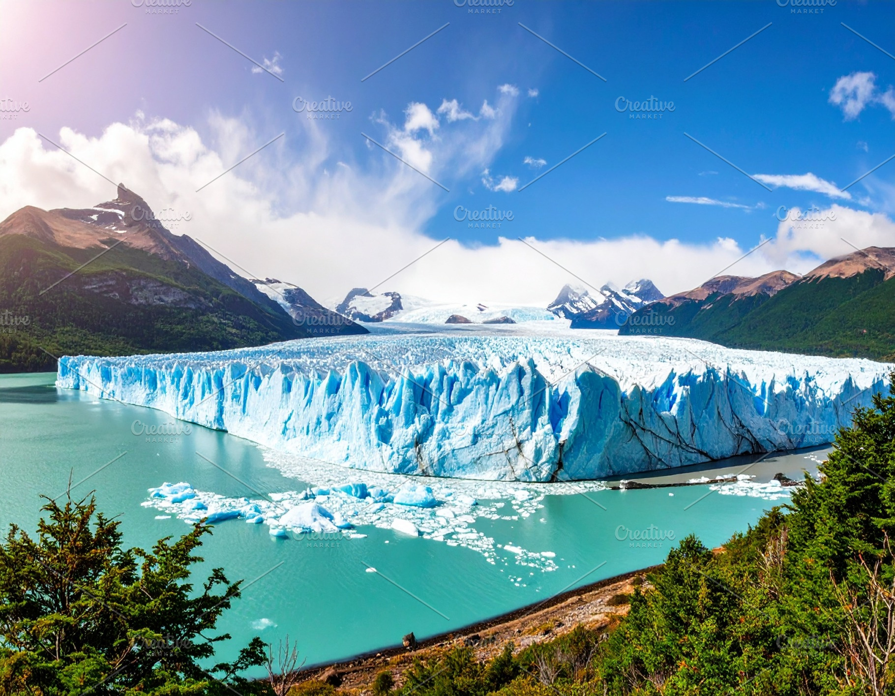 melting glacier AI generated, a Photo by WorldOfPhotos