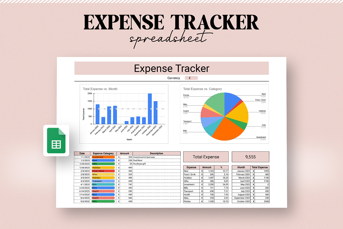 Income - Expense Tracker Spreadsheet, a Templates & Theme by Snapybiz (Photo 1 of 10)