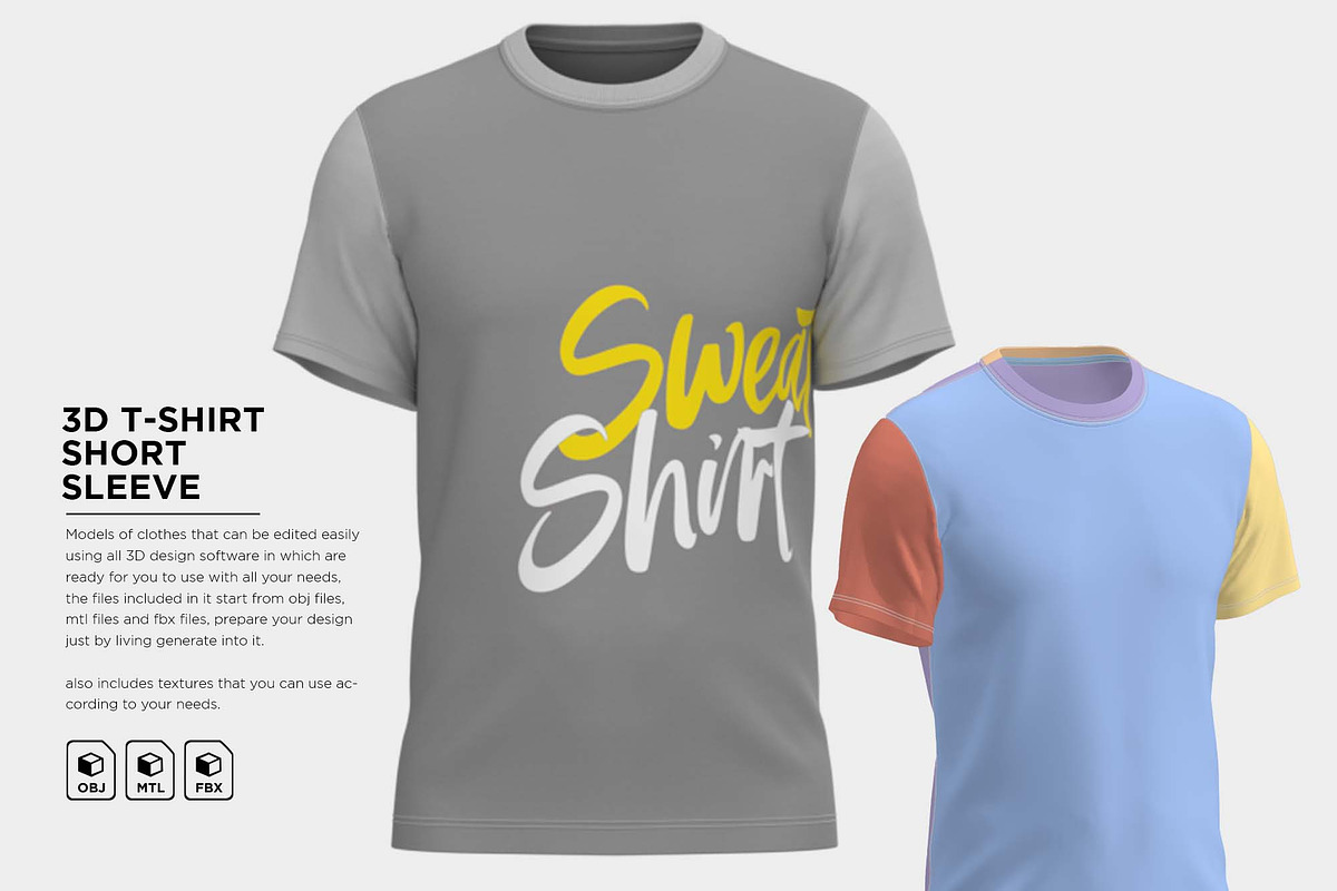 3D Model Men's T-Shirt Short, a Characters & Person 3D Model by 3D Resource (Photo 1 of 7)
