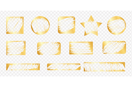 Scratch lottery card vector shapes